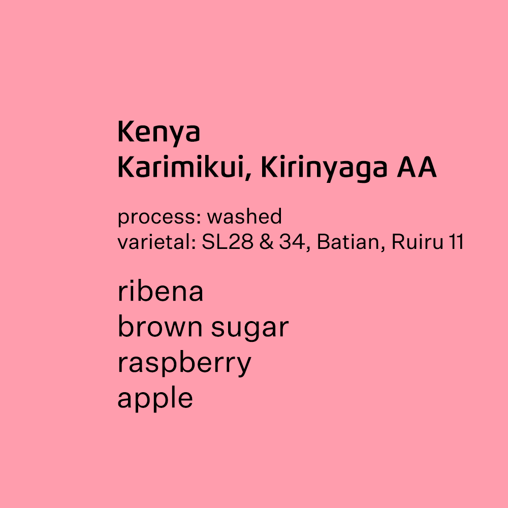 Kenya Karimikui, Kirinyaga AA - Washed
