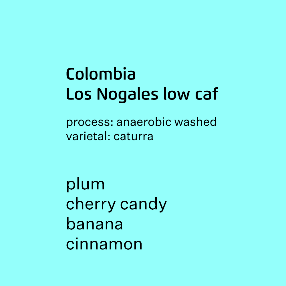 Colombia Los Nogales Caturra, Anaerobic Washed Low Caf