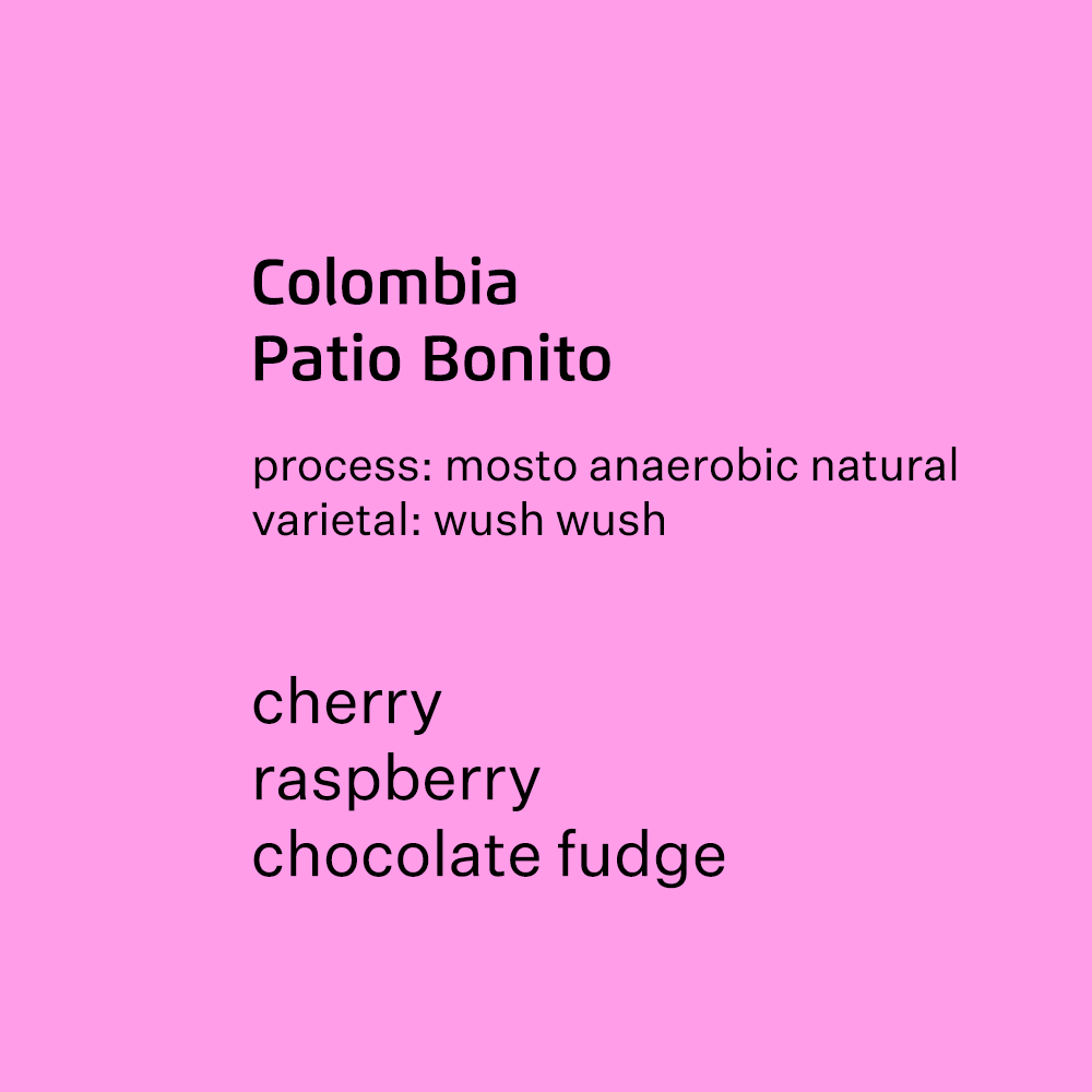 Colombia Patio Bonito, Wush Wush, Mosto anaerobic natural